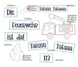 Stickdatei - Feuerwehr Fransenappli